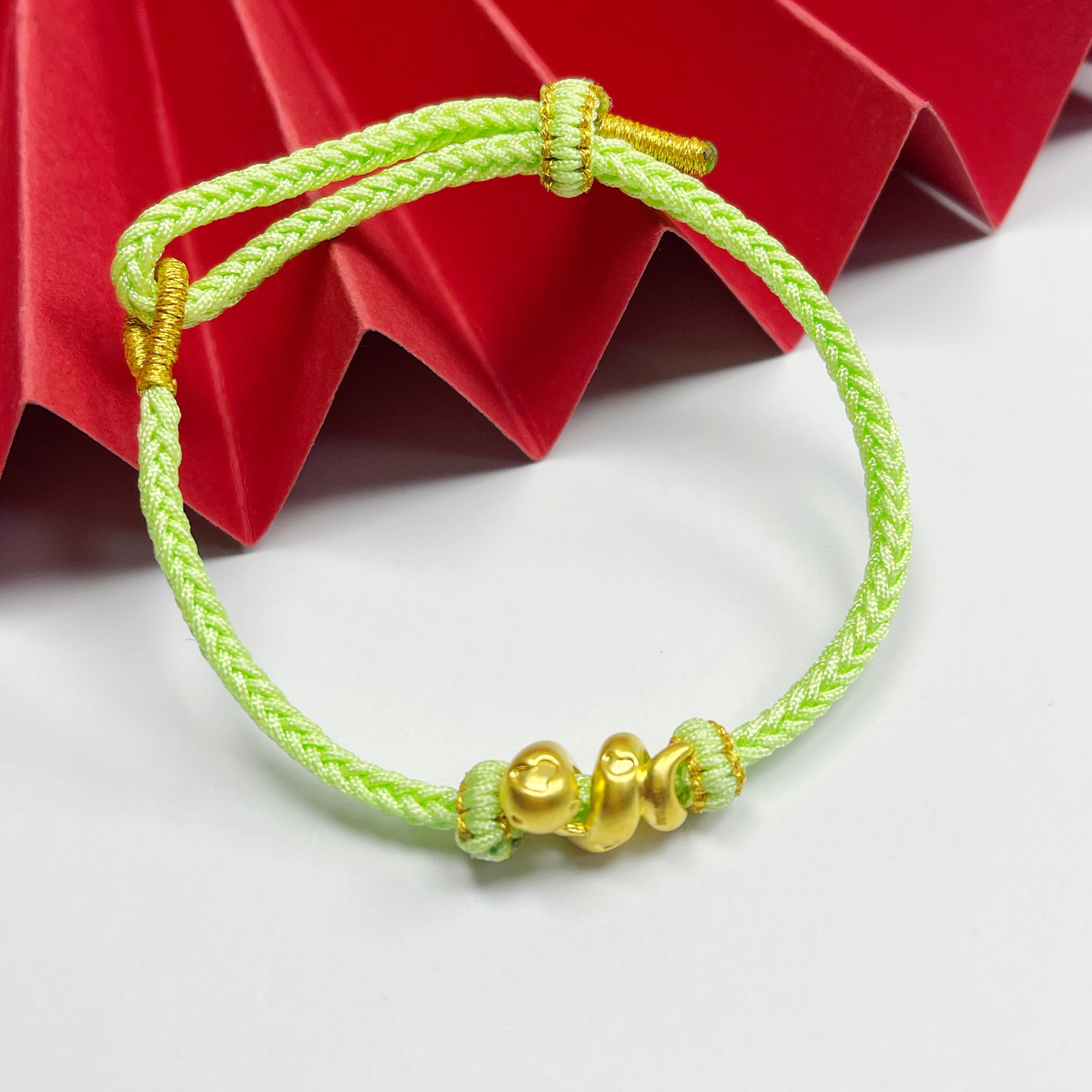 姐妹黄金  足金 999 黄金卷卷蛇灵蛇本命年礼物生肖蛇（赠绳编）