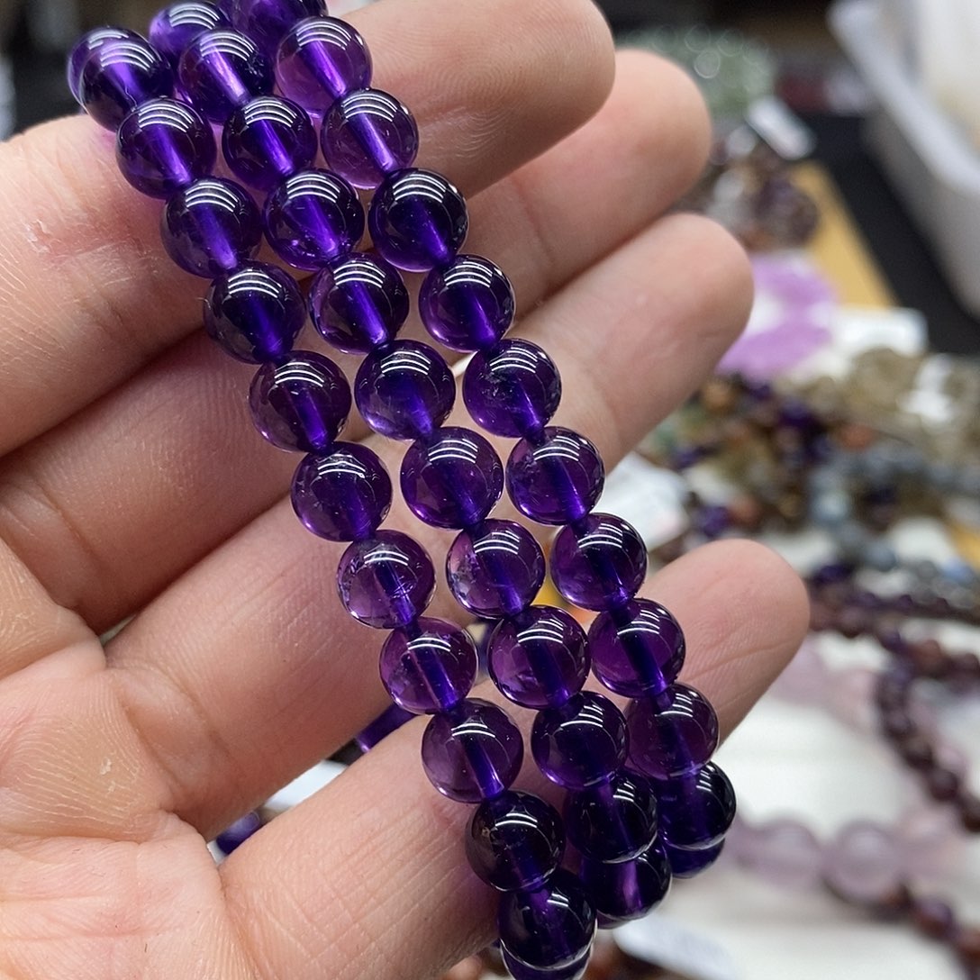 水晶手链未镶嵌多样性发货发一条