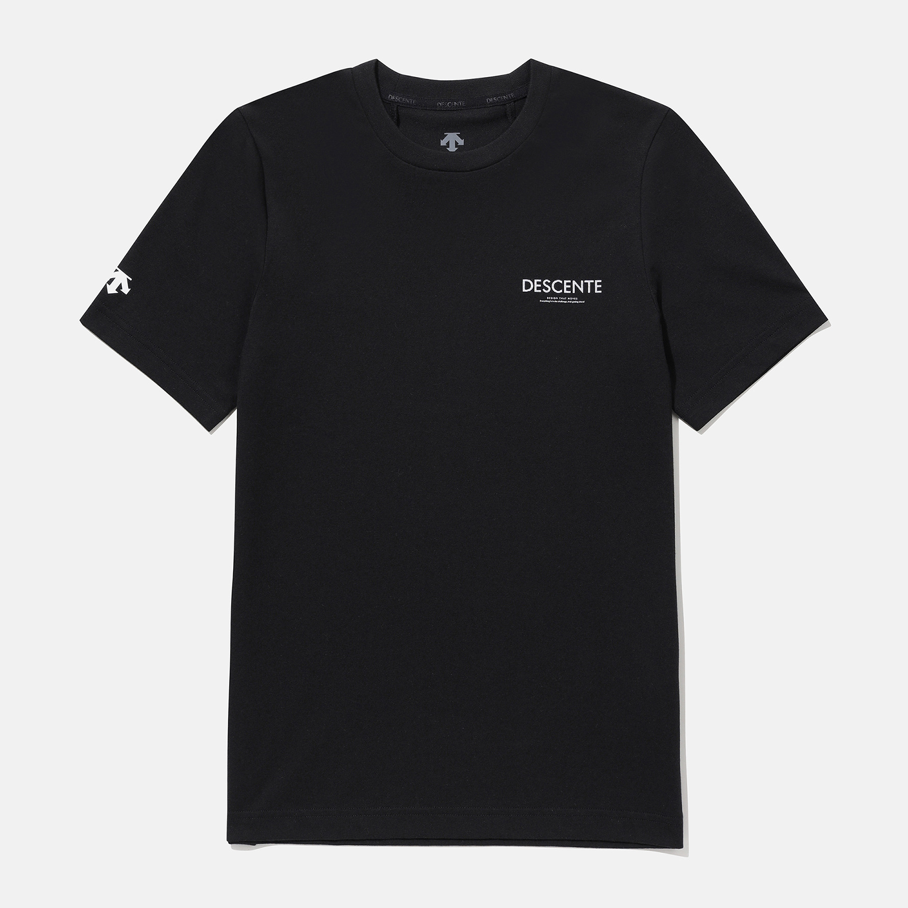 DESCENTE/迪桑特运动休闲圆领短袖T恤男女夏季百搭SQ123UTS14