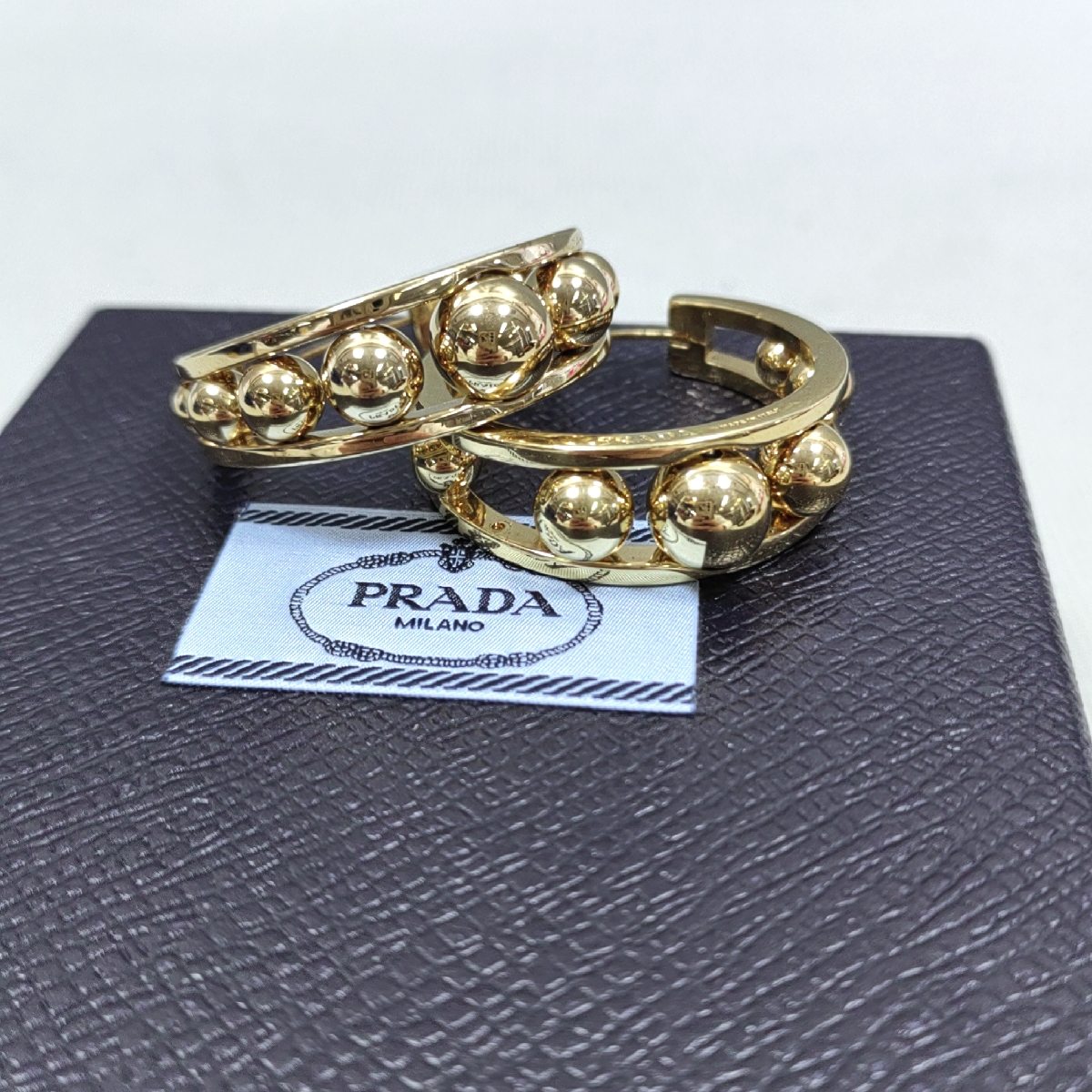 95新 Prada/普拉达  金色耳环 1861 4514 