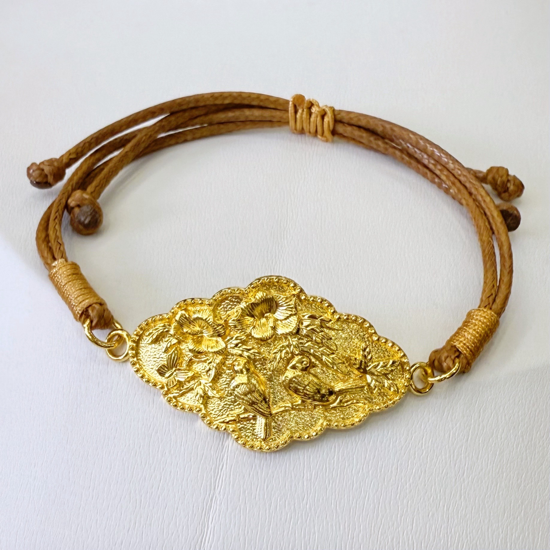 足金999 古法喜上眉梢黄金手链