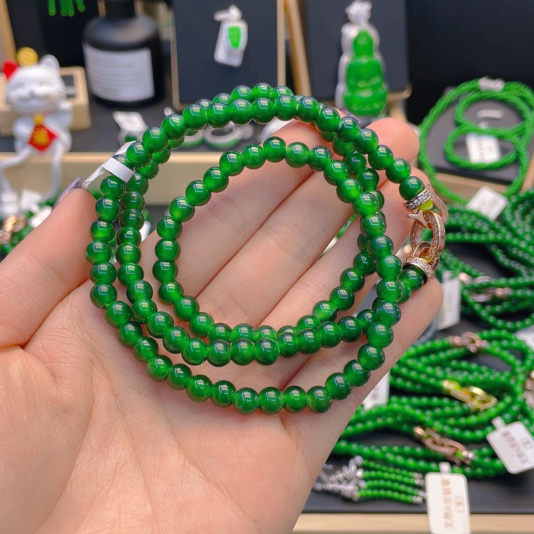 翡翠手链未镶嵌项链卡6