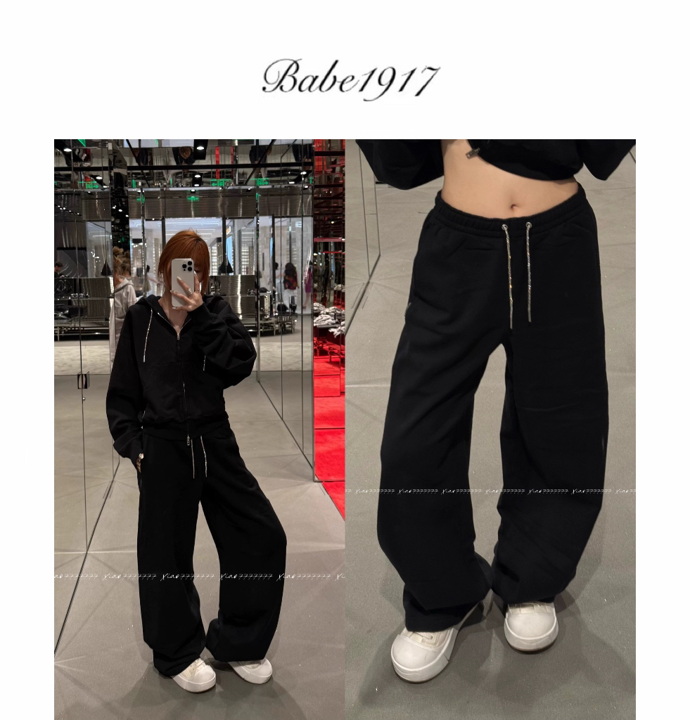 《隔壁老王》25fw新款！松弛感拉满卫衣套装加绒纯棉男女同款
