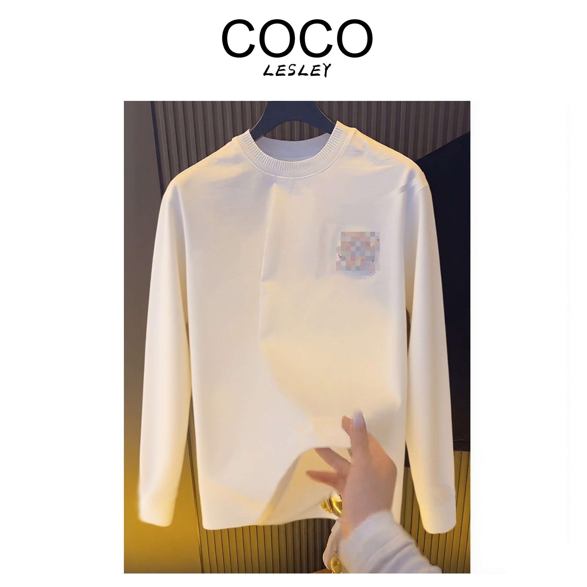 【COCO T】长袖LYW夏季圆领短袖刺绣T恤刺绣t恤时尚极简风韩系