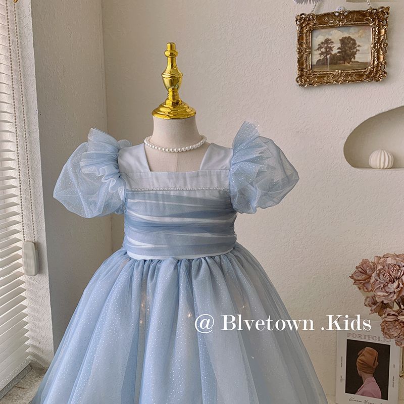 女童时尚洋气大摆网纱裙宝宝表演礼服连衣裙238035 29‘9’