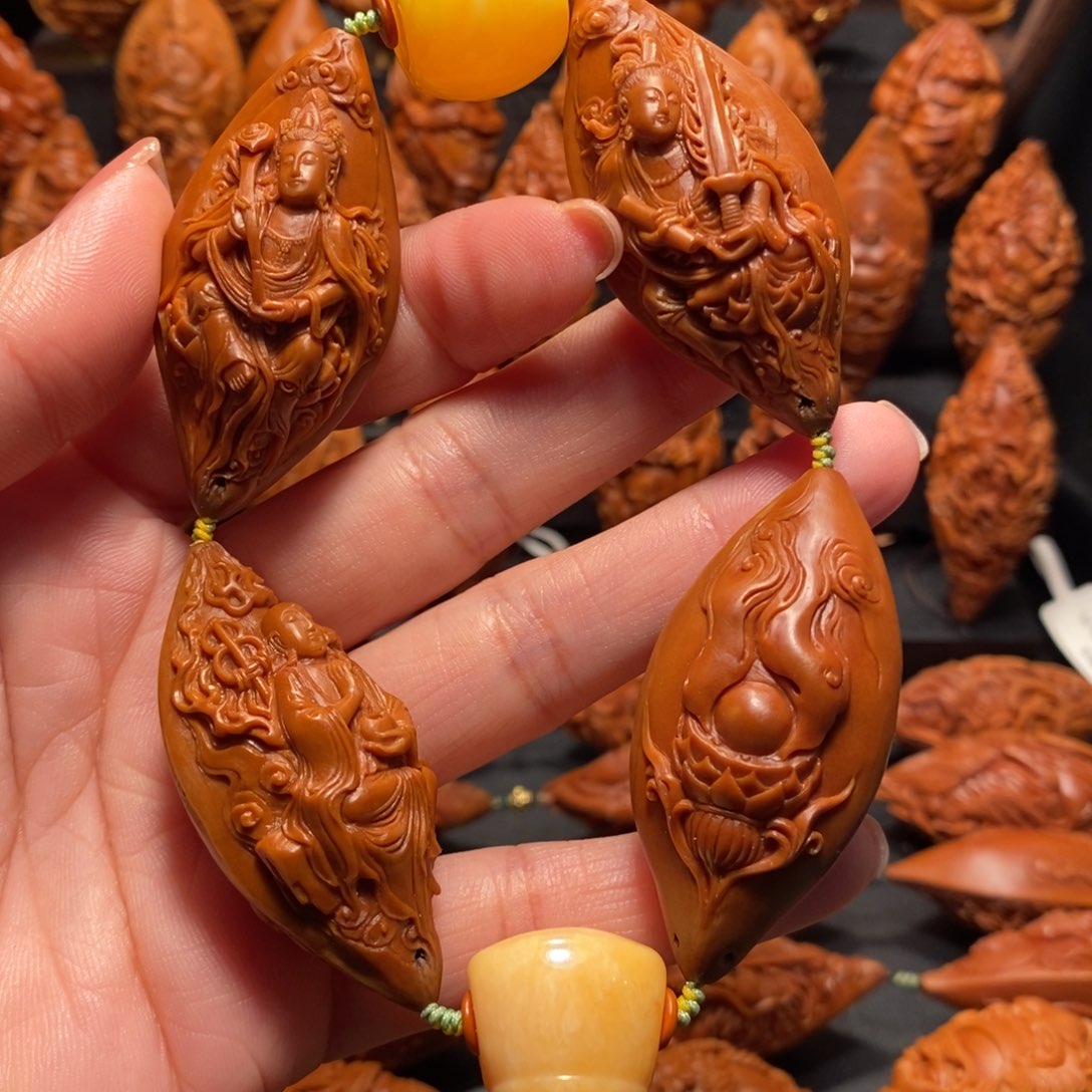 荷***风手串/手链橄榄核四大菩萨