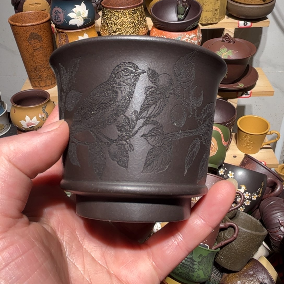 紫砂茶杯宜兴紫砂主人杯