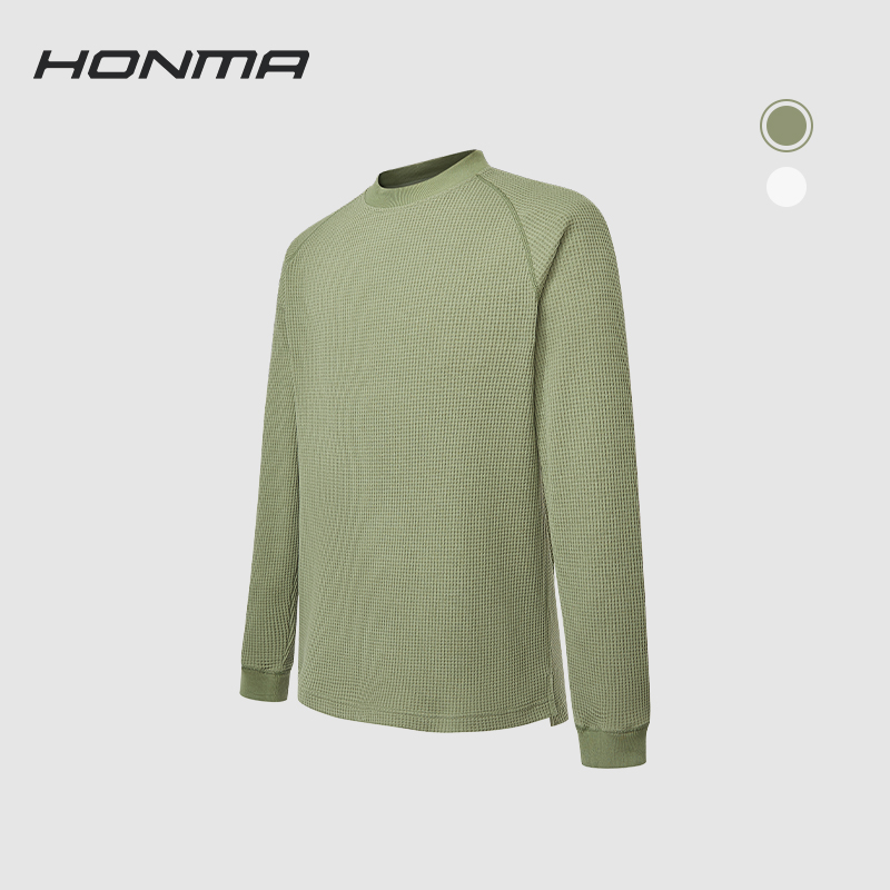 HONMA男士卫衣小高领休闲简约设计百搭立体高弹亲肤HMKQ515L320