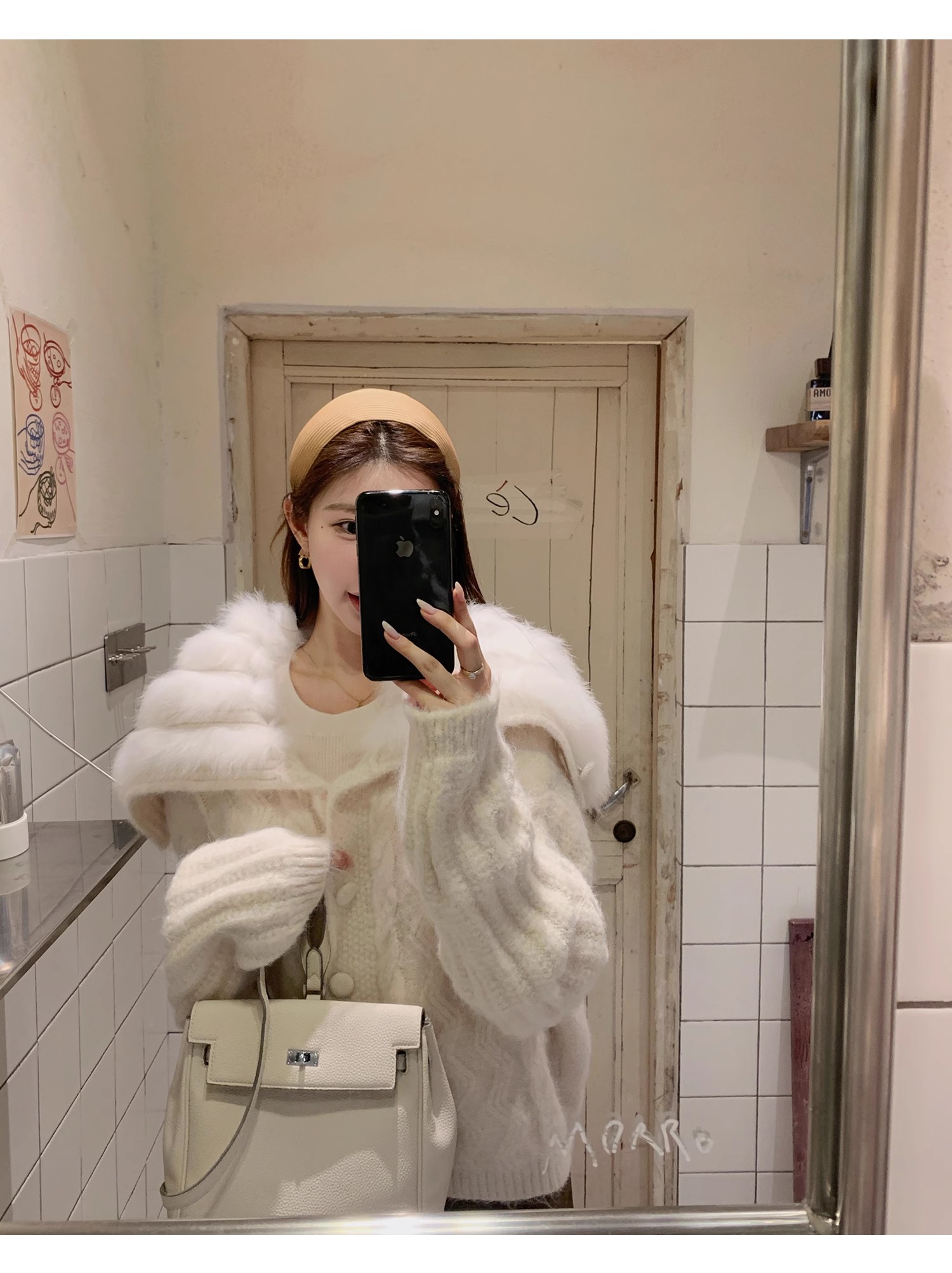 大翻领毛衣开衫女海军领短款毛衣外套2025新款高级感显瘦百搭上衣