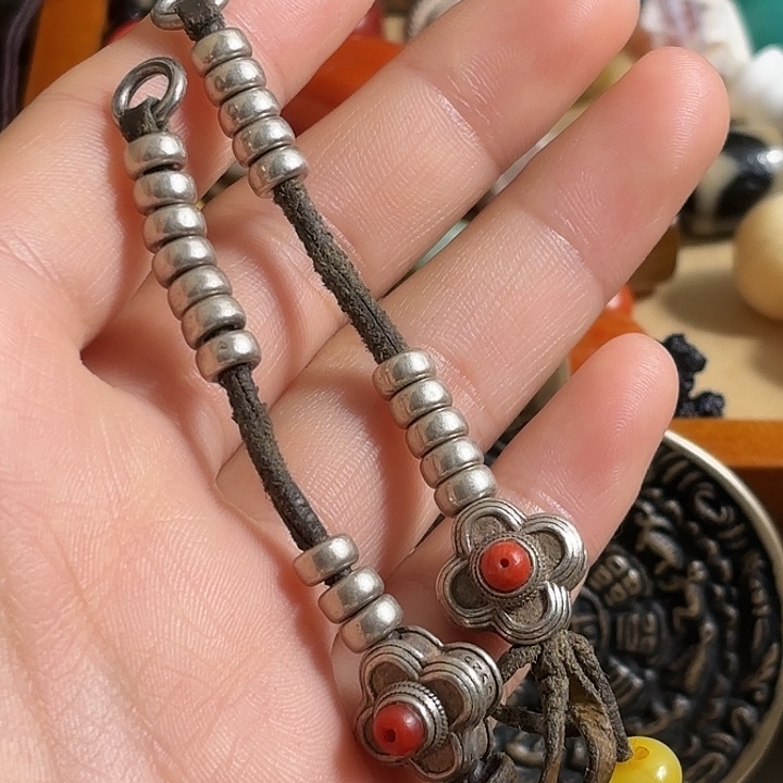 泥塑老计数器 藏传 念珠配饰