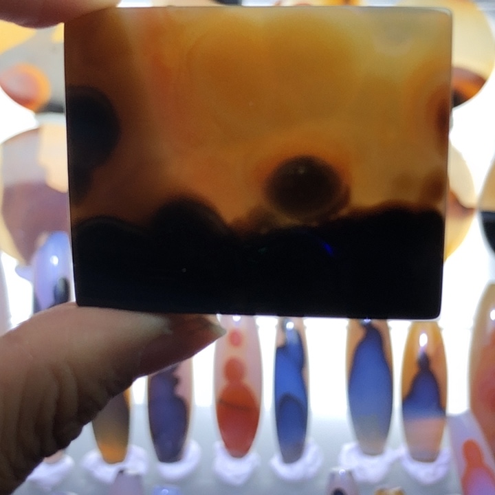 玛瑙/玉髓银S925镀金镶嵌珠宝半成品40