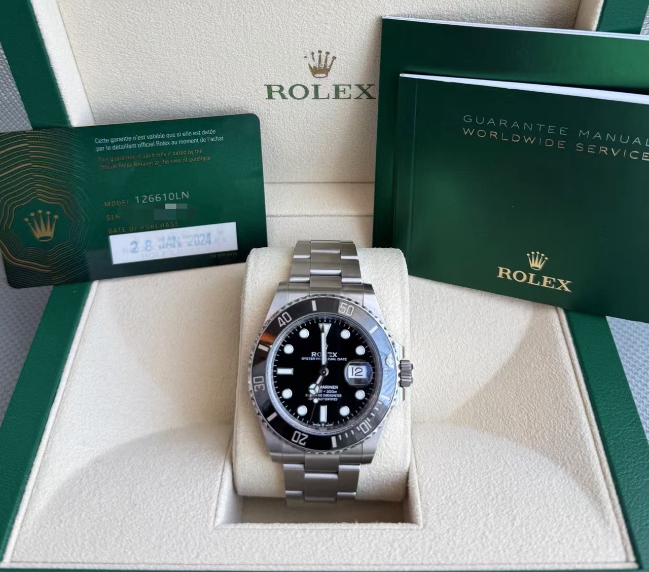 99新 Rolex/劳力士 126610黑水鬼 24年全套防水