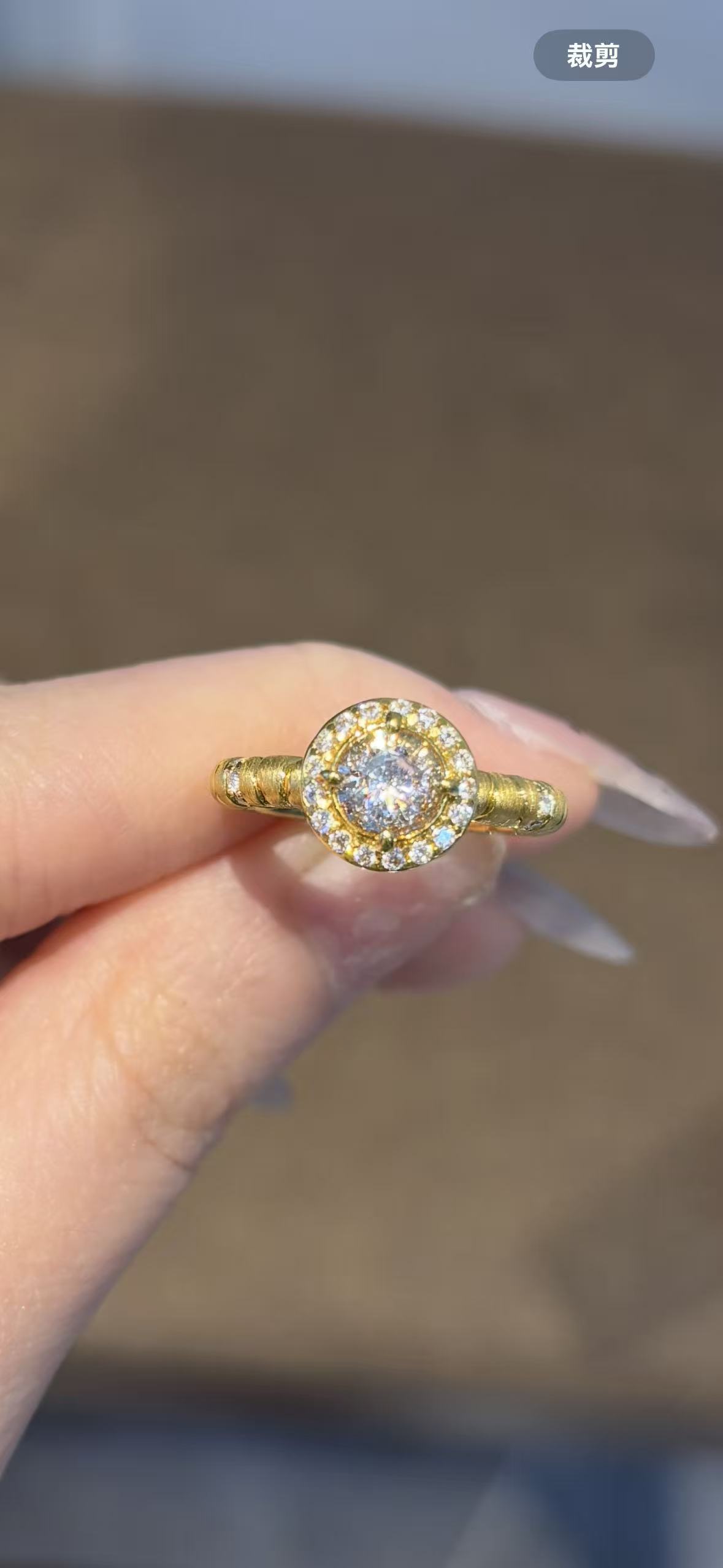 蜜糖之吻白足金999戒指