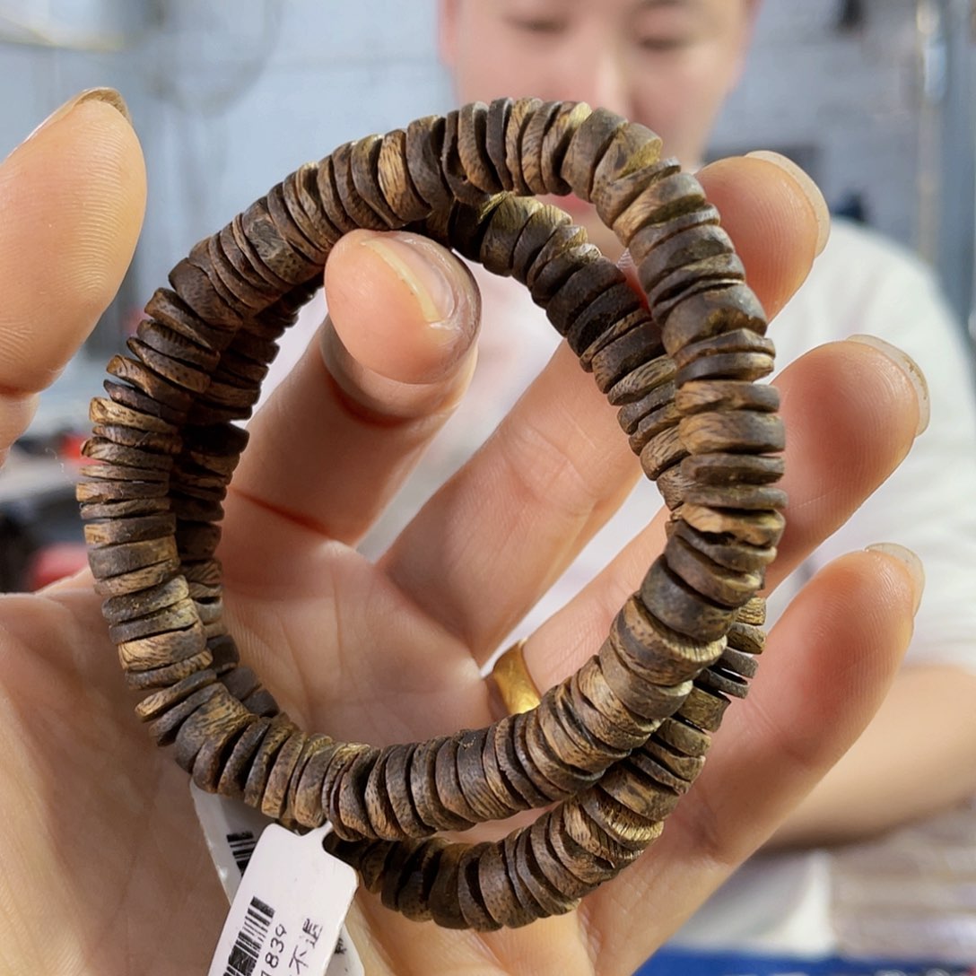 沉香手串棋楠白露沉水随型单圈0.8/9克多样性发一