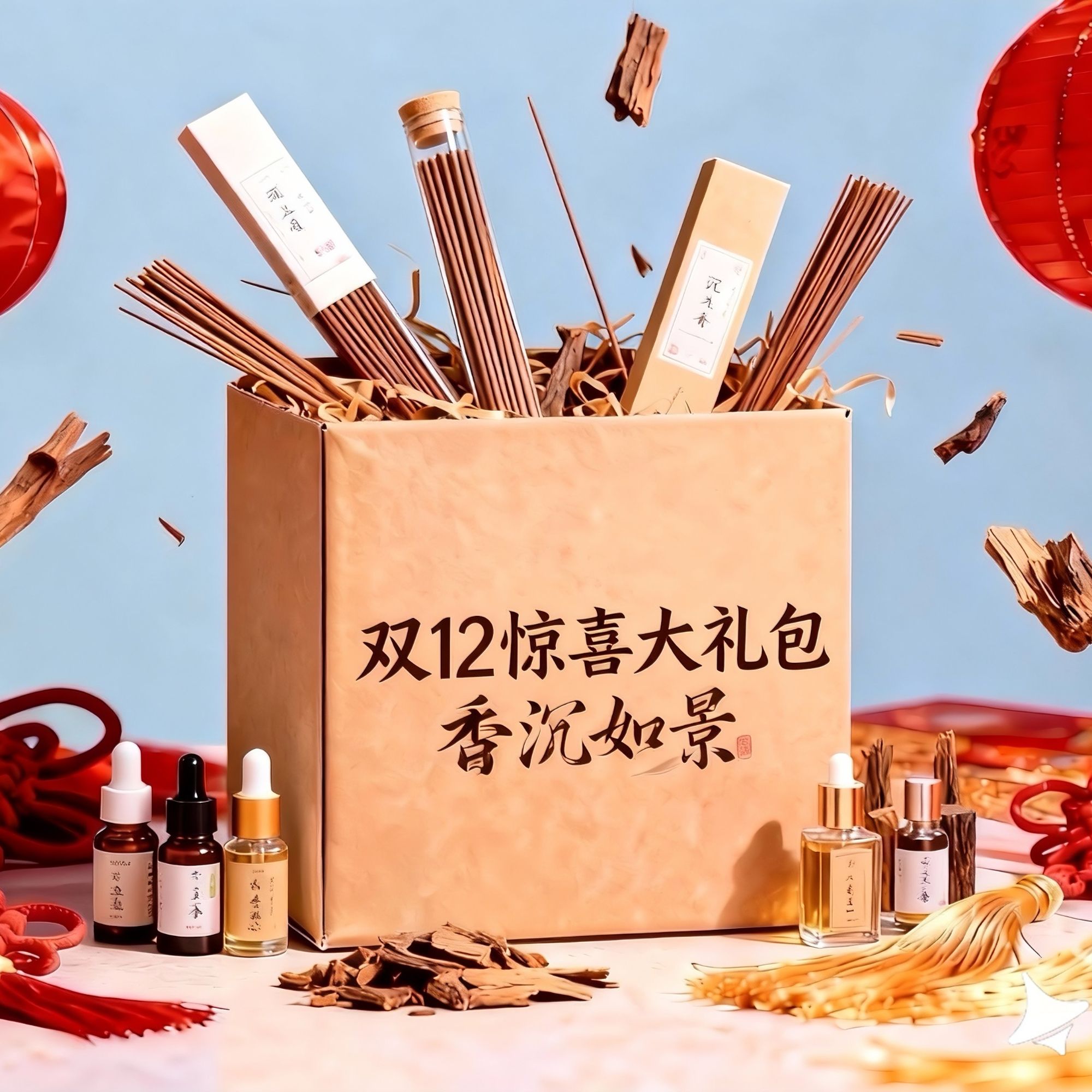 【双12惊喜大礼包】天然线香 奇楠原料 沉香精油 