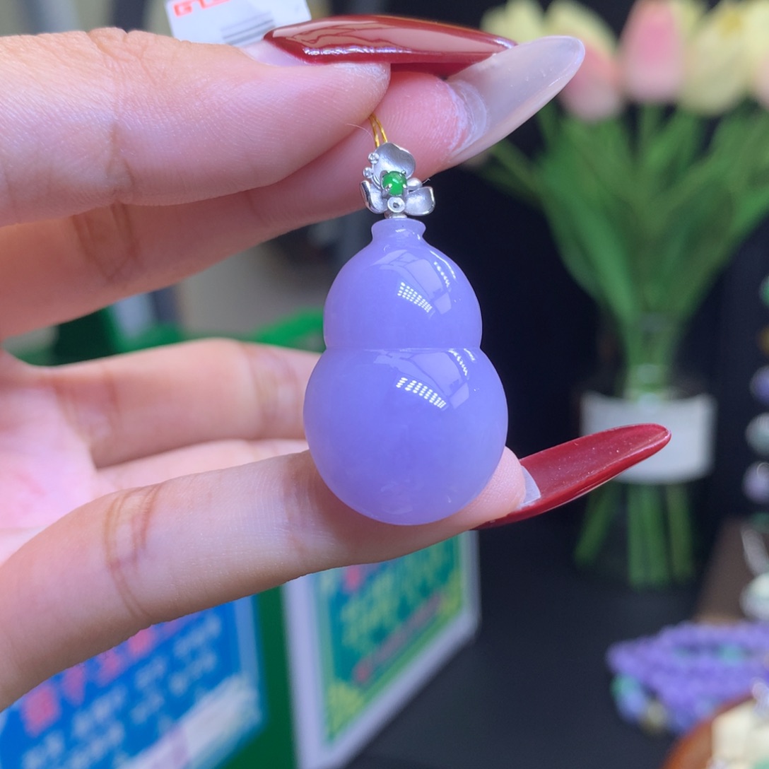 翡翠颈饰18K金镶嵌天然