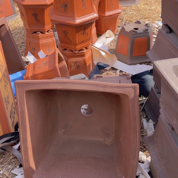 红陶紫砂花盆6060