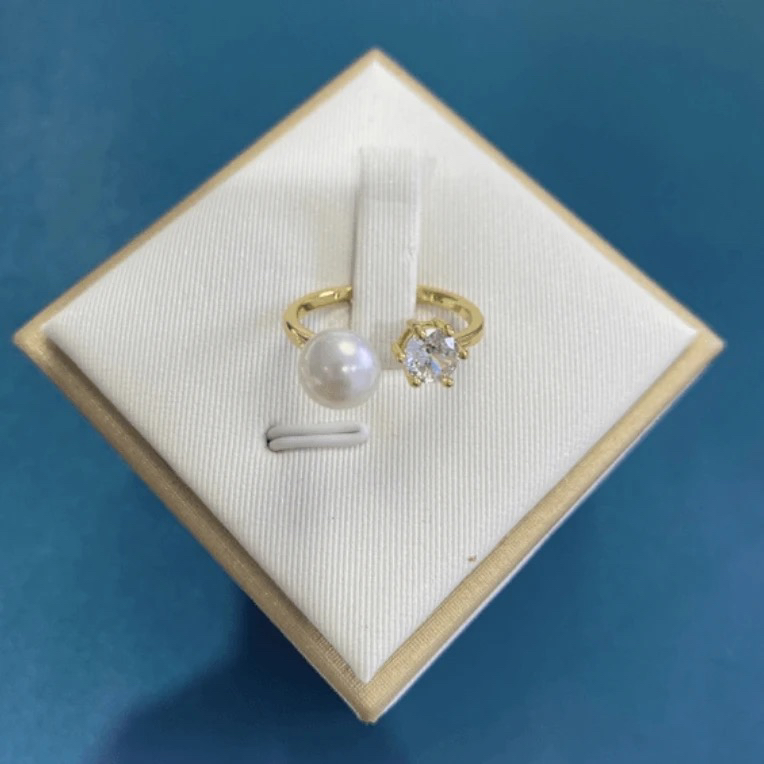 设计款淡水白雪珍珠戒指