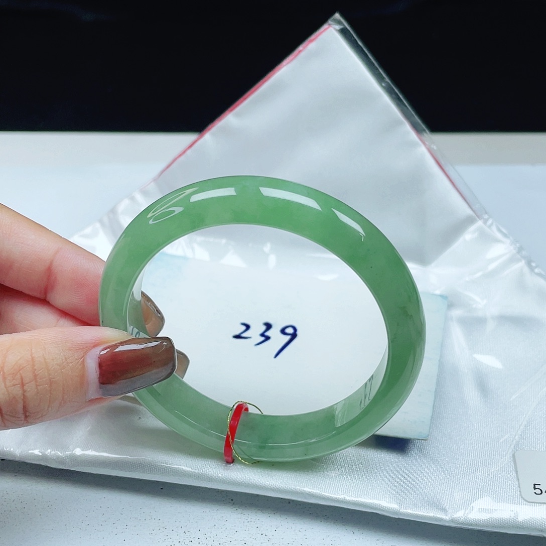 翡翠未镶嵌手镯 正圈54