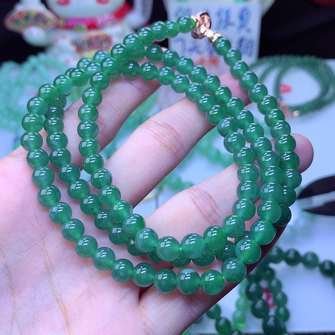 翡翠毛衣链未镶嵌