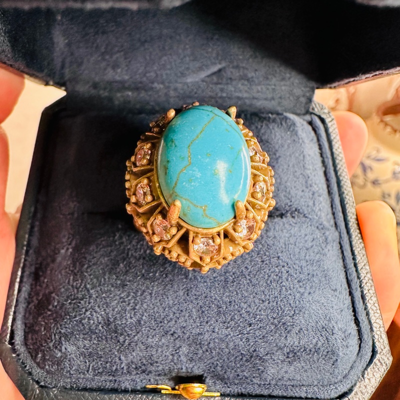 铜合金大理石戒指 【4381】Emily Vintage珍藏款