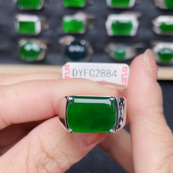 翡翠戒指银S925镶嵌用****32884编号没有运费险