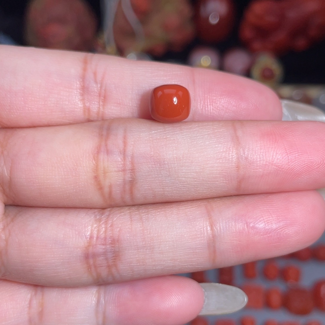 未镶嵌瓦西老型8mm南红玛瑙