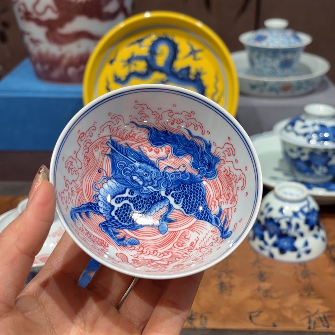 瓷片手工手绘陶瓷茶具