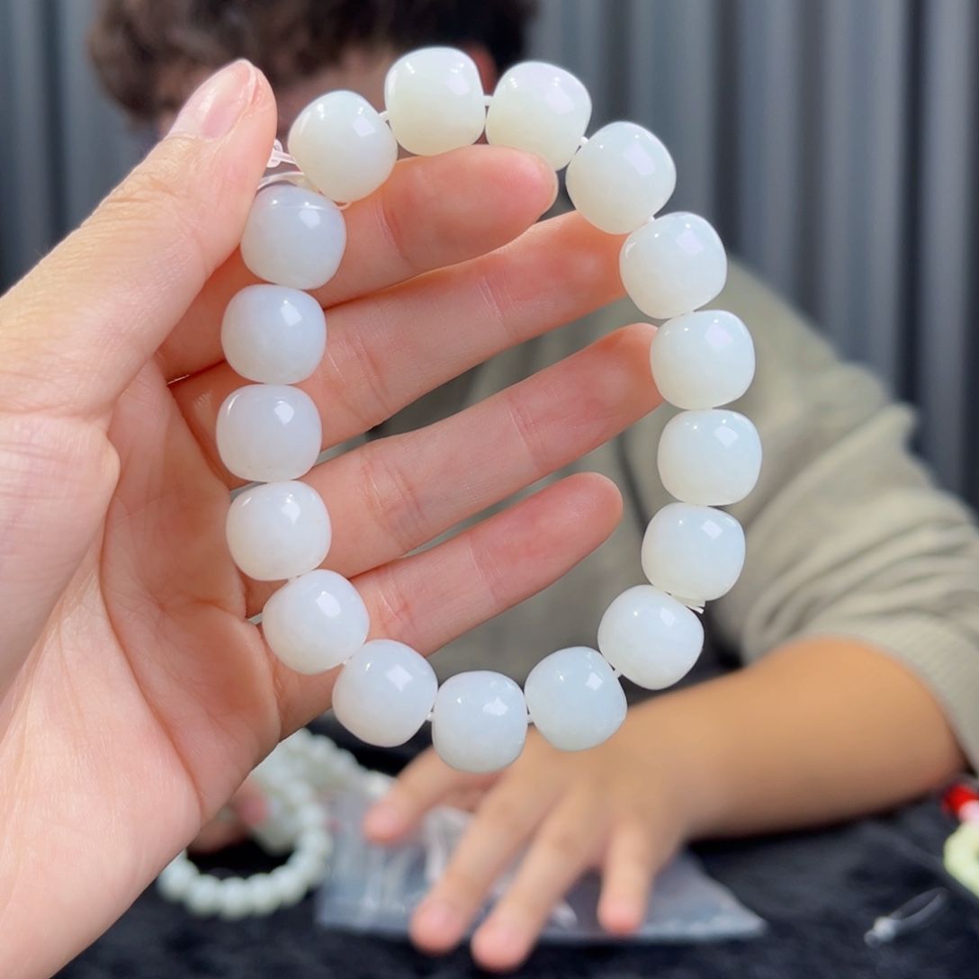 和田玉未镶嵌手串天然和田玉新疆且末天泰13老型