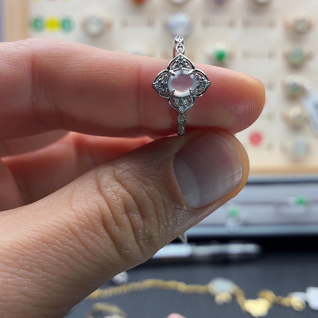 翡翠未镶嵌戒指天然缅甸A货翡翠