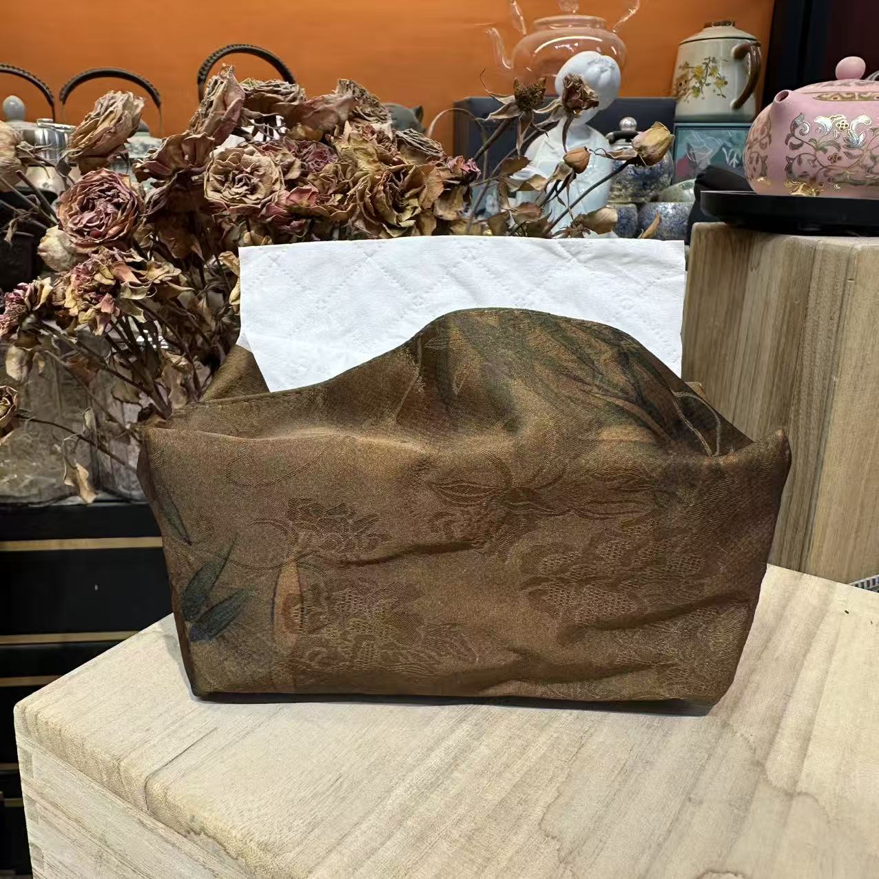 友名 香云纱布艺抽纸盒-0018（直播专享）