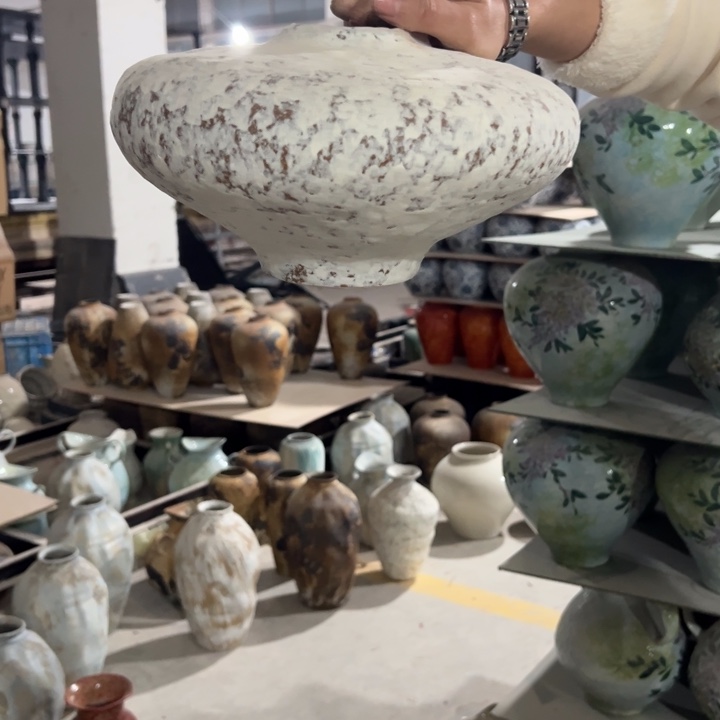 陶摆件景德镇陶瓷花瓶正品