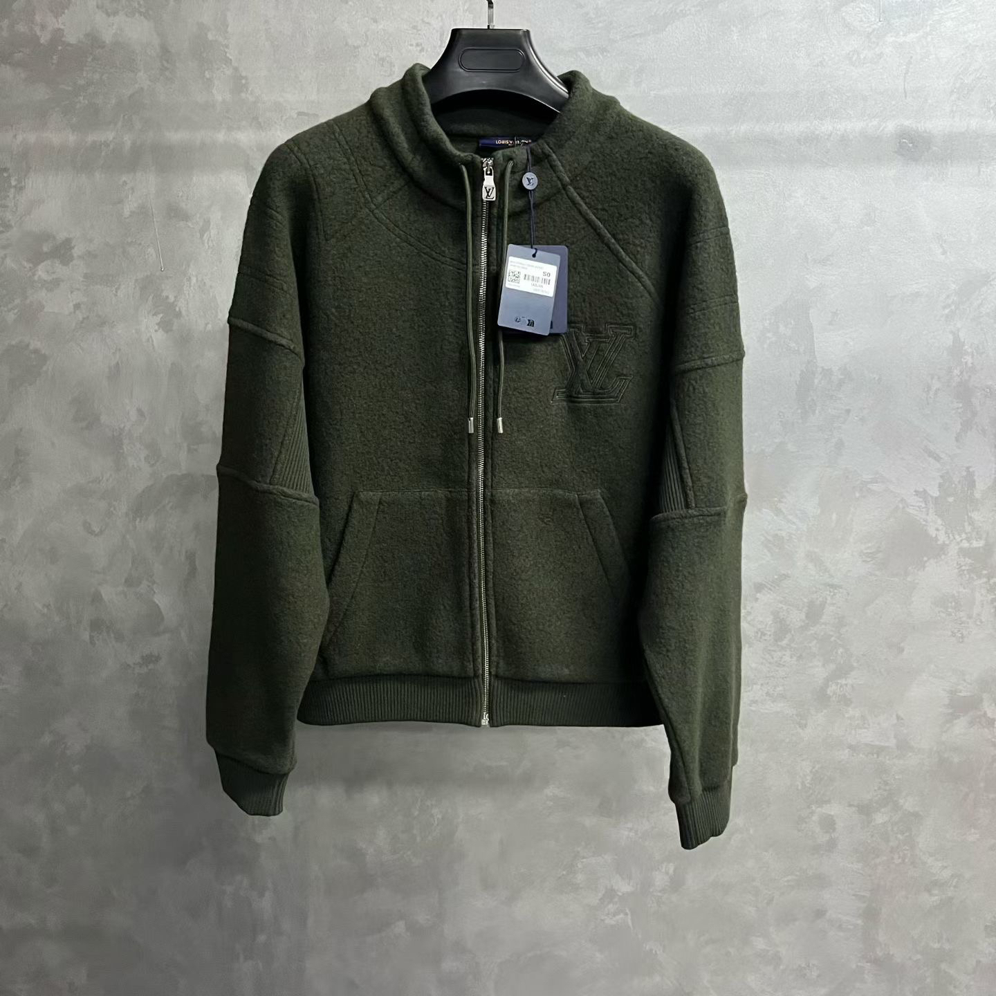 未使用 LouisVuitton/路易威登 25绿色纯色Logo字母夹克外套/S