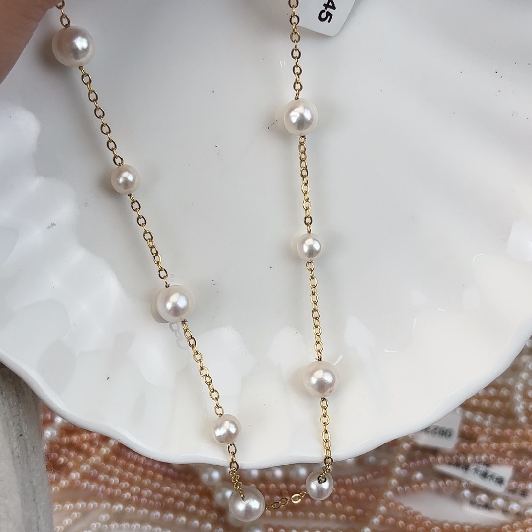 项链淡水珍珠未镶嵌项链