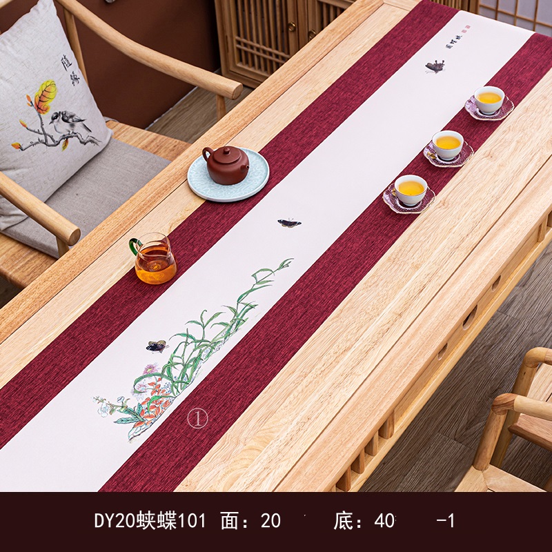 【105】D蛱蝶（面20+底40）*2米 2.5米 3米茶席三件套