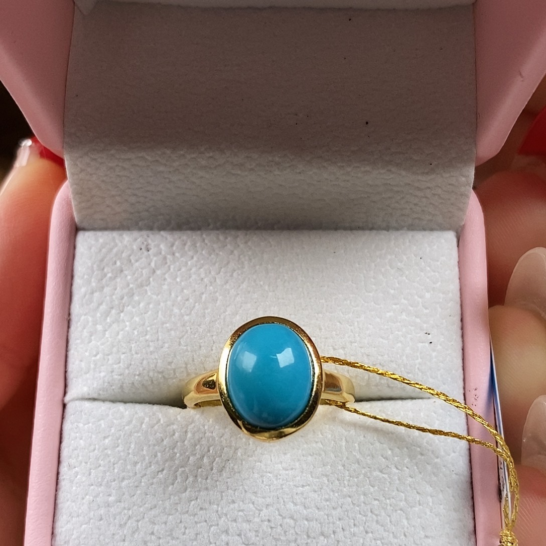 绿松石银S925镀金镶嵌珠宝奇石