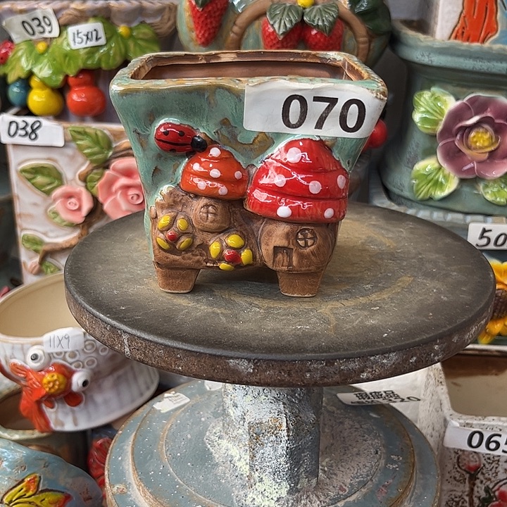 粗陶材质多肉花盆