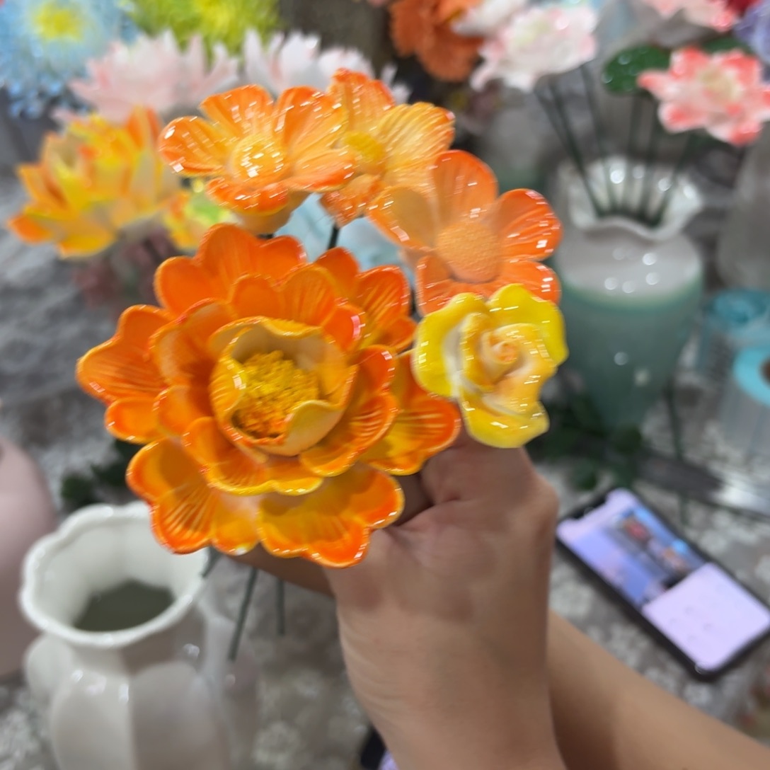 陶瓷花拍满20元发货，退款的拉黑