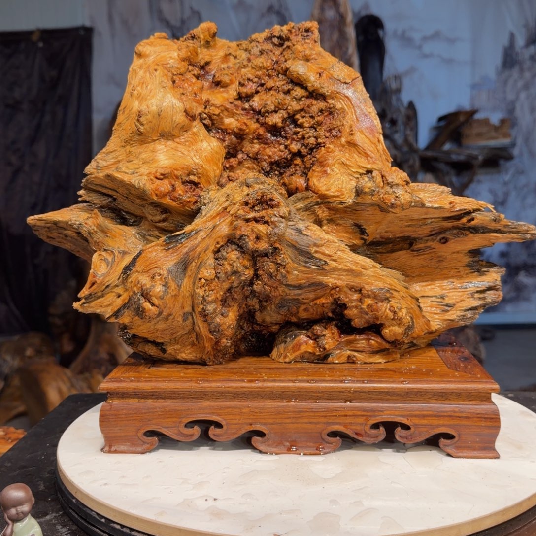 富***培木三丰琥珀木 天然摆件19