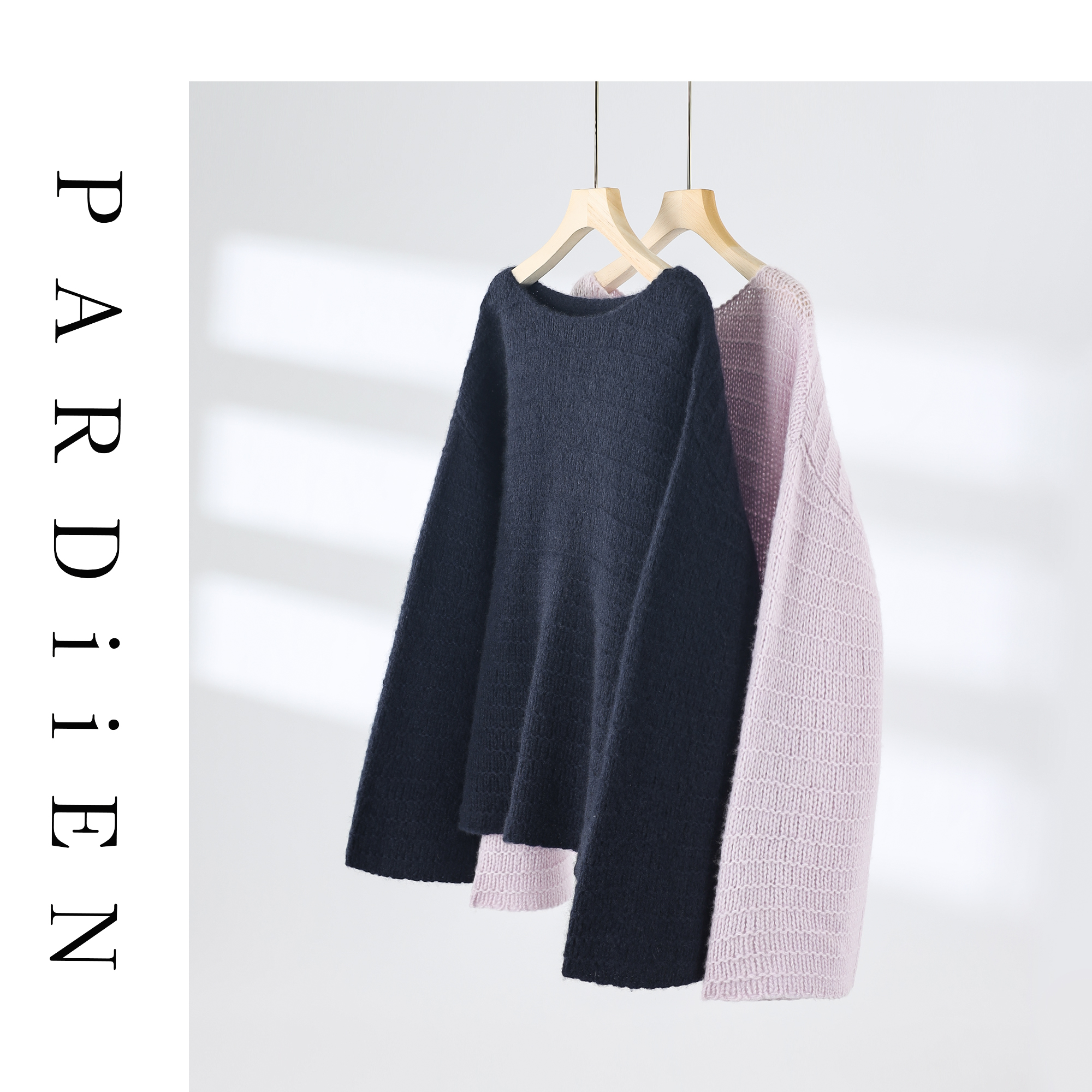 【北总严选】帕迪恩气质百搭慵懒宽松羊绒大圆领衫AY-40