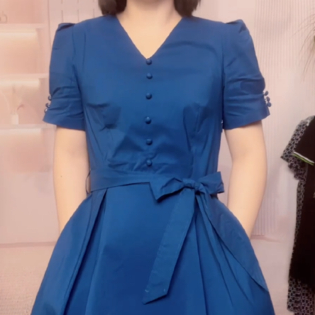 A0486夏季显瘦气质百搭修身时尚女士短袖连衣裙