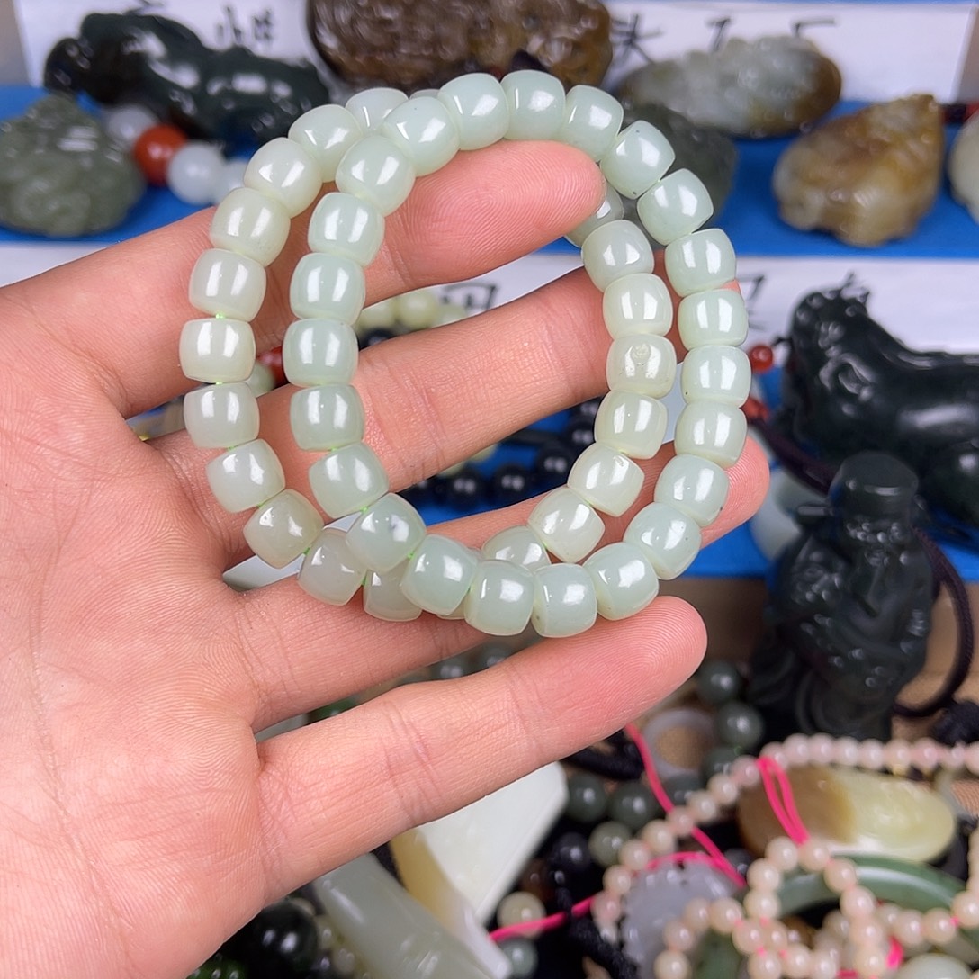 和田玉未镶嵌颈饰且末湖蓝色1.0新疆和田玉多样性发货发一条