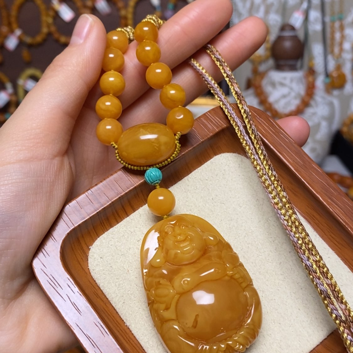 【闪购商品】蜜蜡颈饰未镶嵌项链