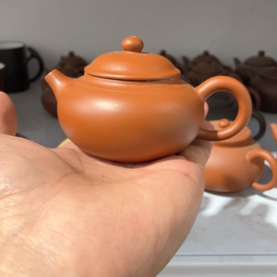 紫砂茶壶朱泥扁西施120cc