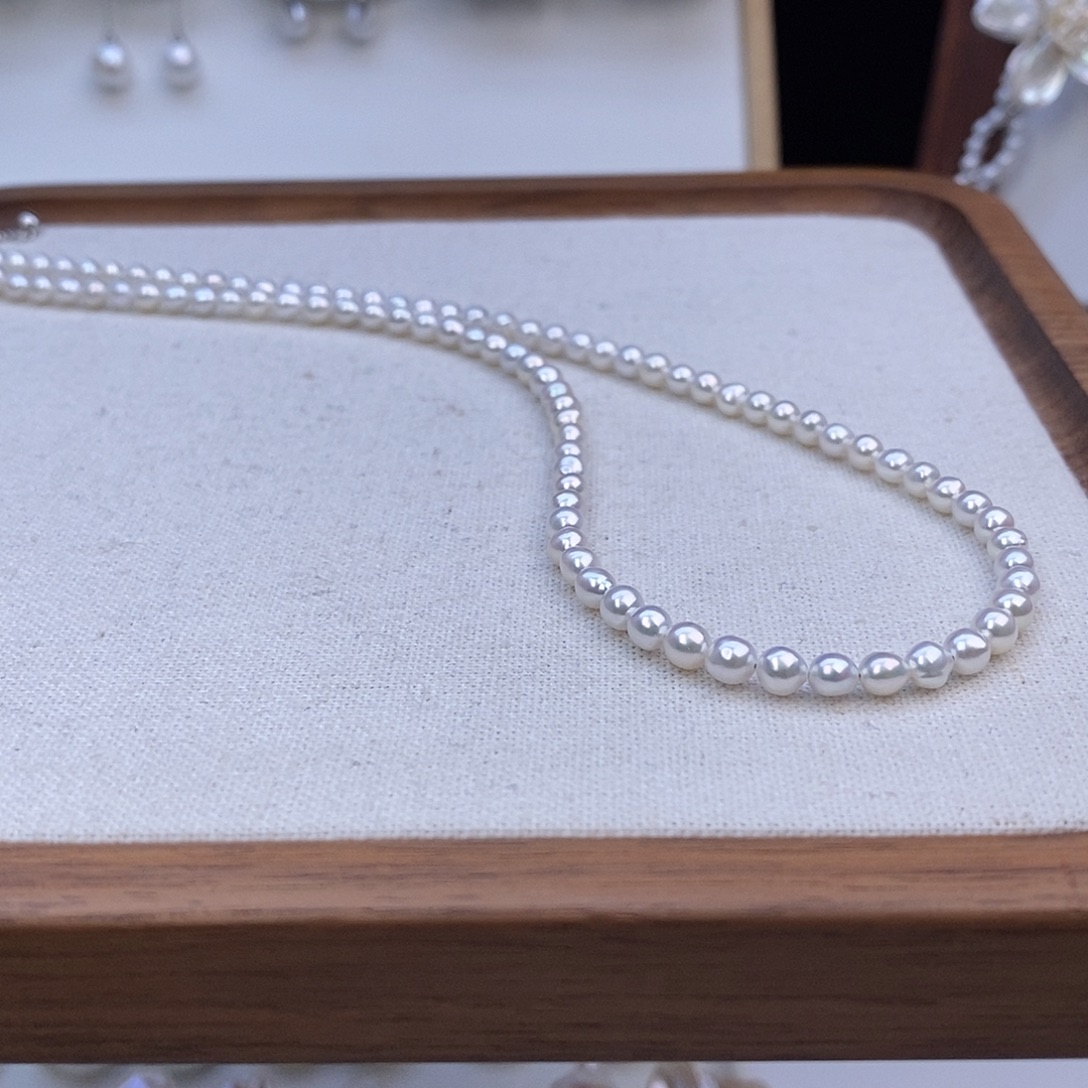 颈饰淡水珍珠银S925镶嵌