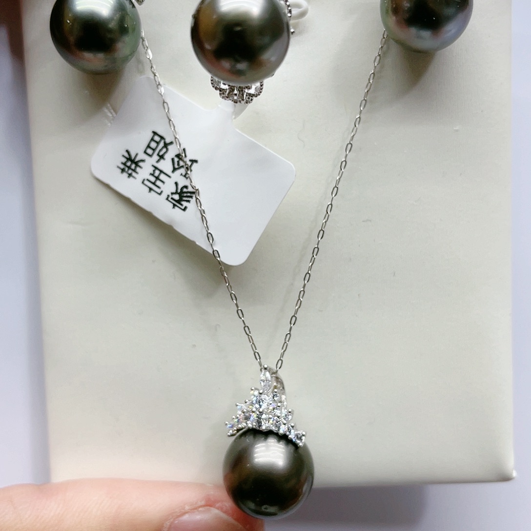 海水珍珠颈饰银S925镶嵌