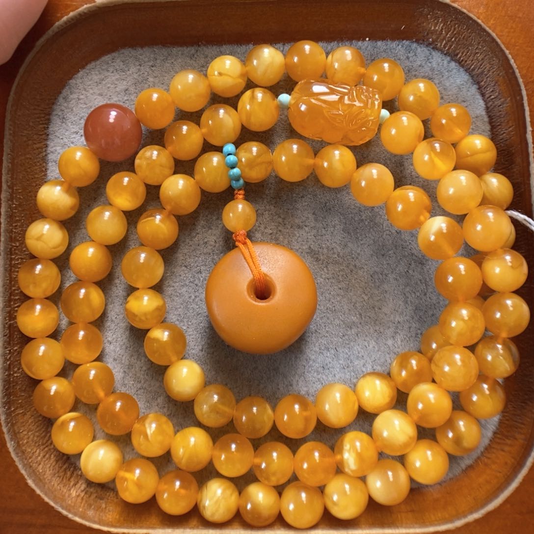 未镶嵌蜜蜡手串蜜蜡手串