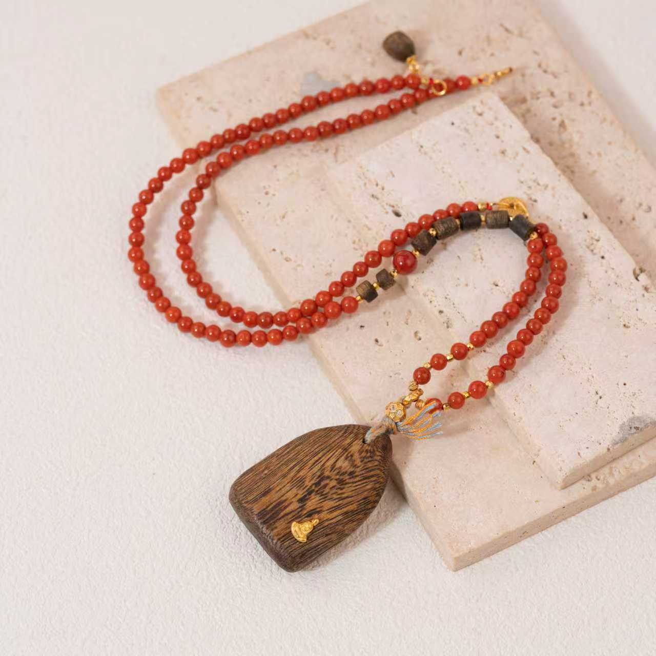 天然南红沉香项链-NH113（多样性发其一）