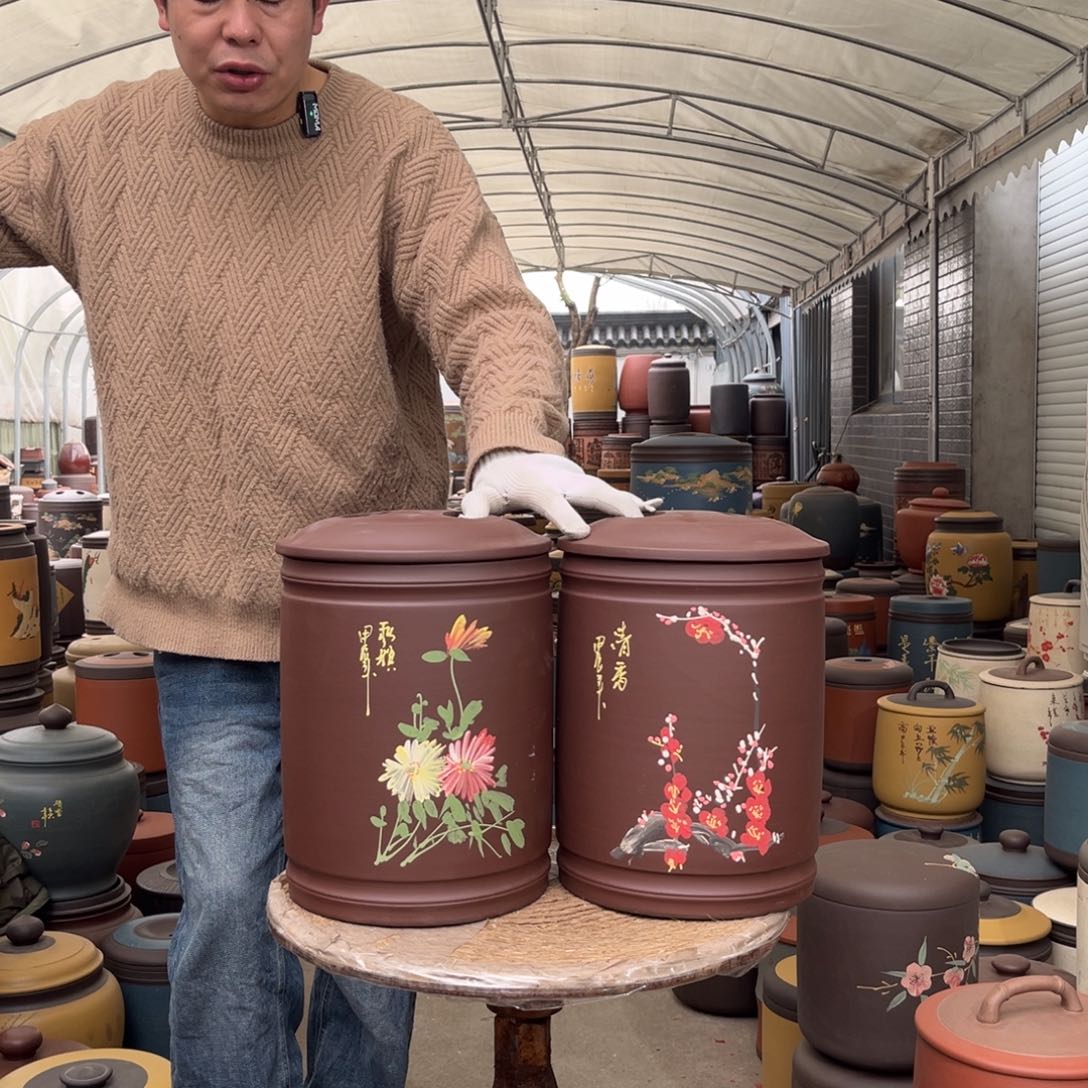 紫砂茶叶罐12 饼茶叶罐