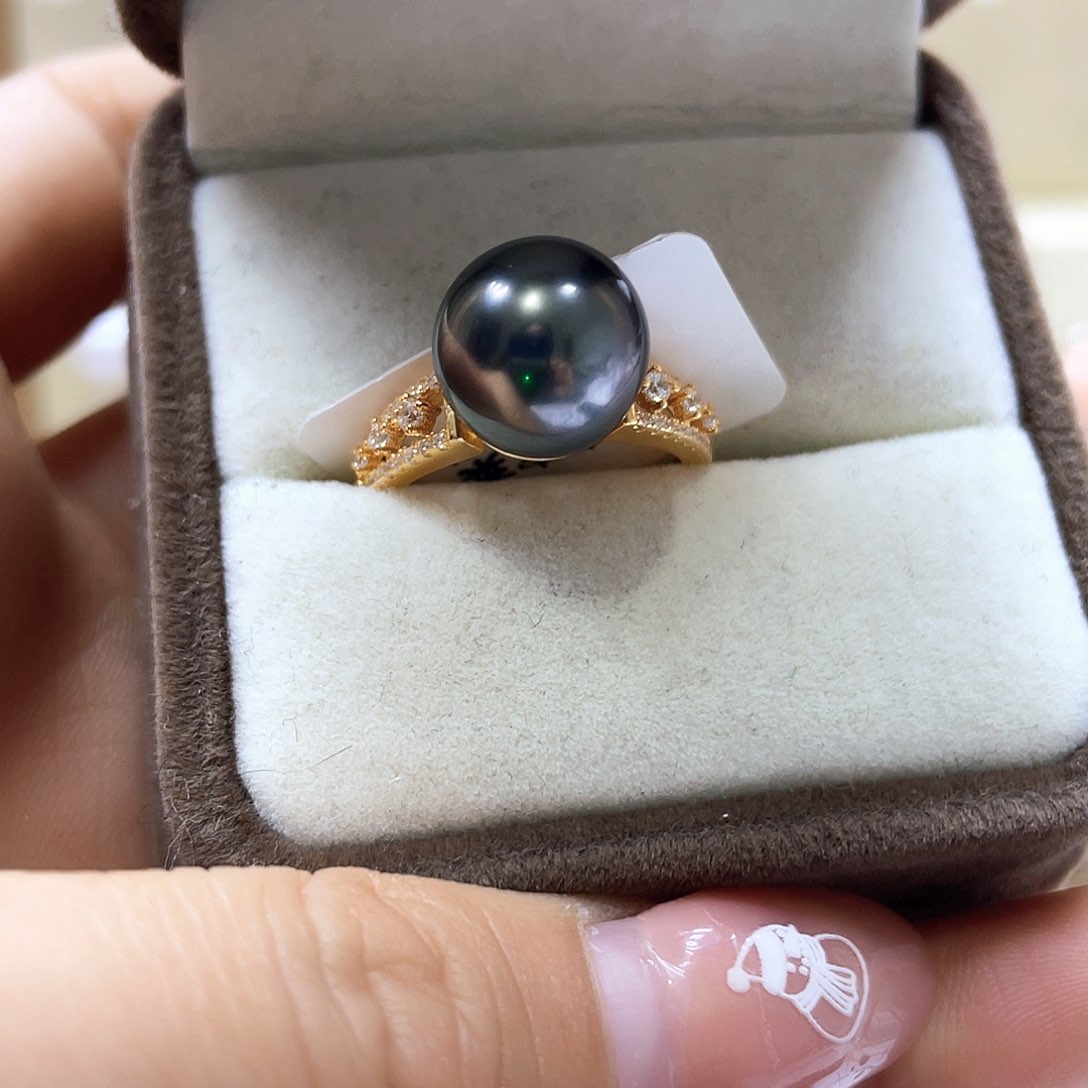 海水珍珠戒指银S925镶嵌